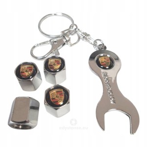 Nakrętki na wentyle wentylki zawory z logo PORSCHE