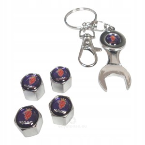 Nakrętki na wentyle wentylki zawory z logo SAAB