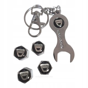 Nakrętki na wentyle wentylki zawory z logo DACIA