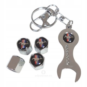 Nakrętki na wentyle wentylki z logo MUSTANG