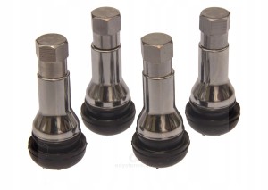 Zawory wentyle bezdętkowe TR413 CHROM kpl 4 szt