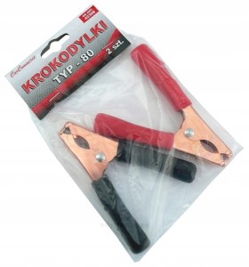 Krokodylki krokodyle zaciski 80A kpl. 2 szt.