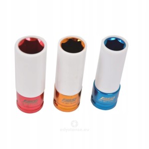 Nasadki udarowe zestaw kpl 3 szt do alu felg