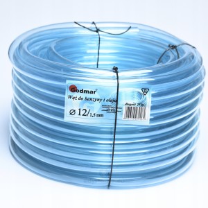 Wąż do benzyny i oleju 1-warstwowy fi 12 rolka 25m