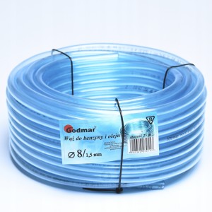 Wąż do benzyny i oleju 1-warstwowy fi 8 rolka 25 m