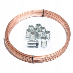 Rurka przewody przewód hamulcowy 15m + 10 końcówek