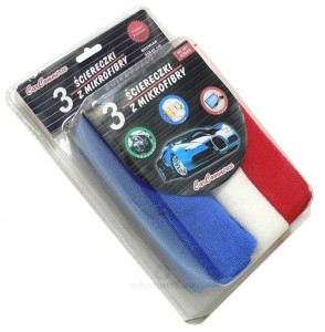 Ściereczki z mikrofibry 38x30 cm kpl 3 sztuki