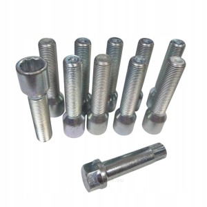 Śruby do kół pod dystanse M14x1.5 45 mm kpl. 10 szt. + klucz TORX