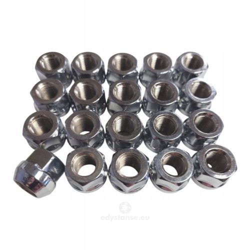 Nakrętki chrom NISSAN SUBARU do felg aluminiowych M12x1.25 kpl. 20 sztuk
