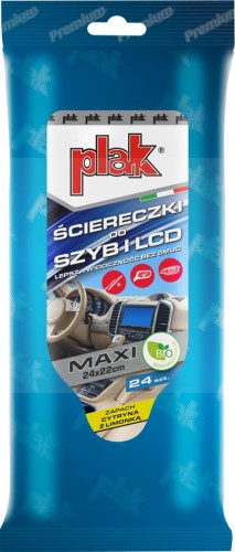 Plak Ściereczki do szyb i LCD zapach CYTRYNA Z LIMONKĄ