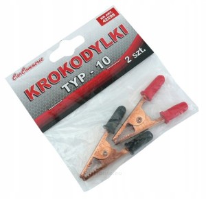 Krokodylki krokodyle zaciski 10A kpl. 2 szt.