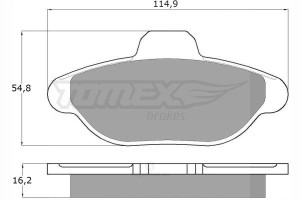 Klocki hamulcowe FIAT CQN Seicento Tomex