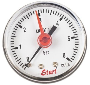Manometr zegar do pompki nożnej START