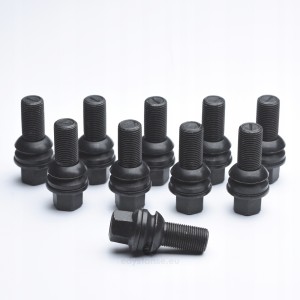Śruby do kół MERCEDES M15x1.25 27mm czarne kpl. 10