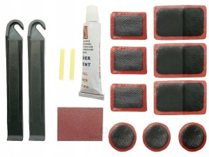 Łatki do dętek + klej + łyżki zestaw 15 elementów
