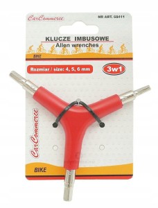 Klucz imbusowy rowerowy 3 w 1 4/5/6